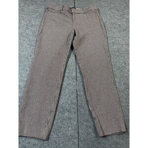 Banana Republic Sloan Pants Women's 6 Multicolor Houndstooth Cotton Straight Leg